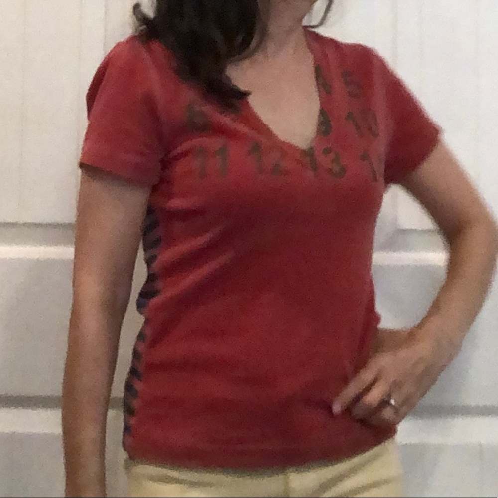 Red, Green, Numbers Shirt - Picture 2 of 6